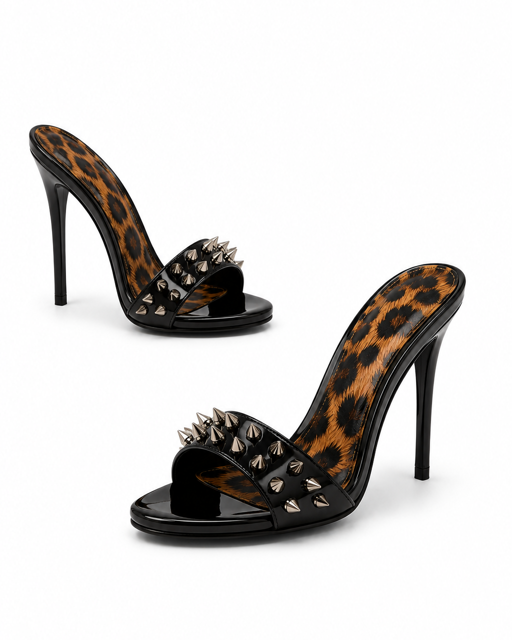 Custom Spiked Leopard Heels